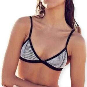 Triangl Swimwear Mesh Overlay Neoprene Triangle Bikini Top Size XS *Top Only*